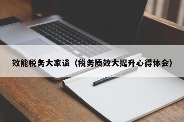 效能税务大家谈（税务质效大提升心得体会）