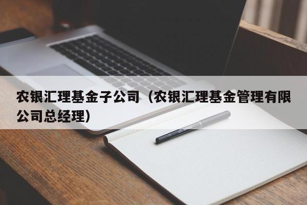 农银汇理基金子公司（农银汇理基金管理有限公司总经理）